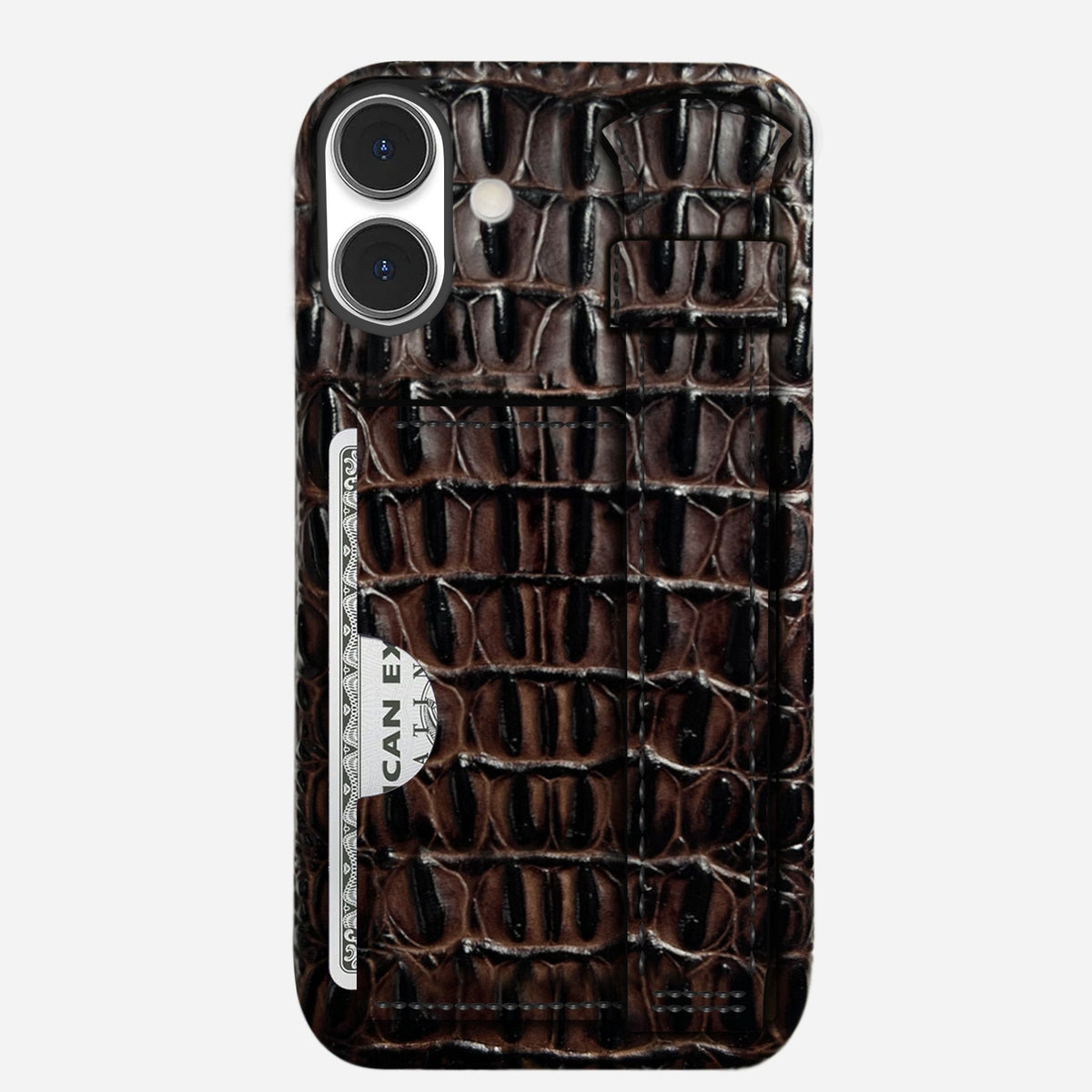 iPhone 16 Plus Leather Case — Titan Handle Cardholder