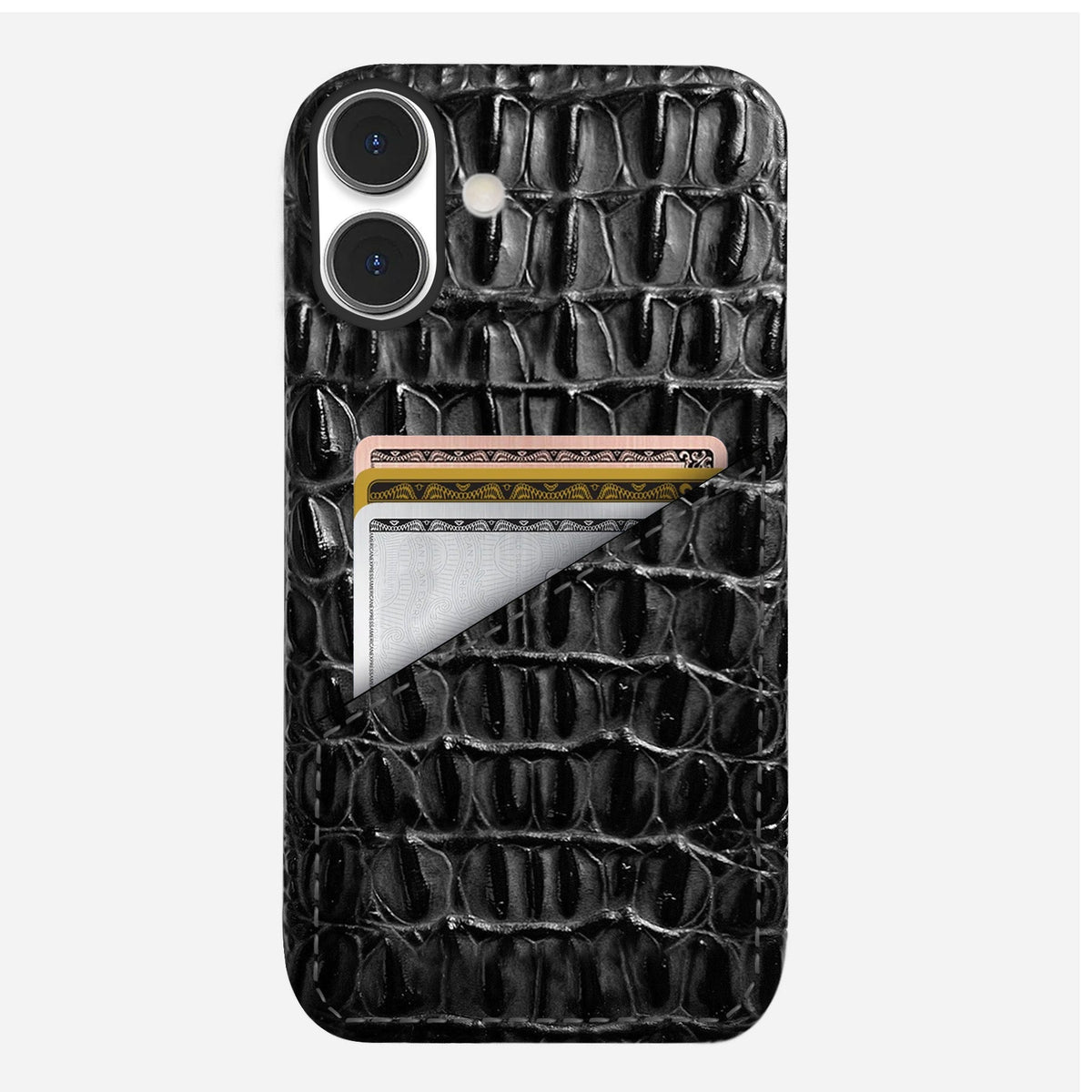 iPhone 16 Plus Leather Case — Titan Cardholder