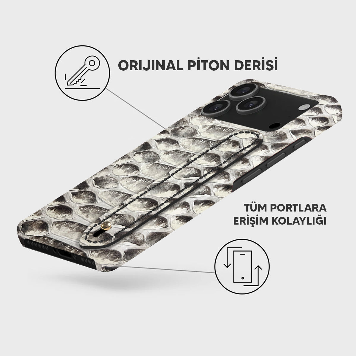 iPhone 18 Pro Max Leather Case — Piton Handle