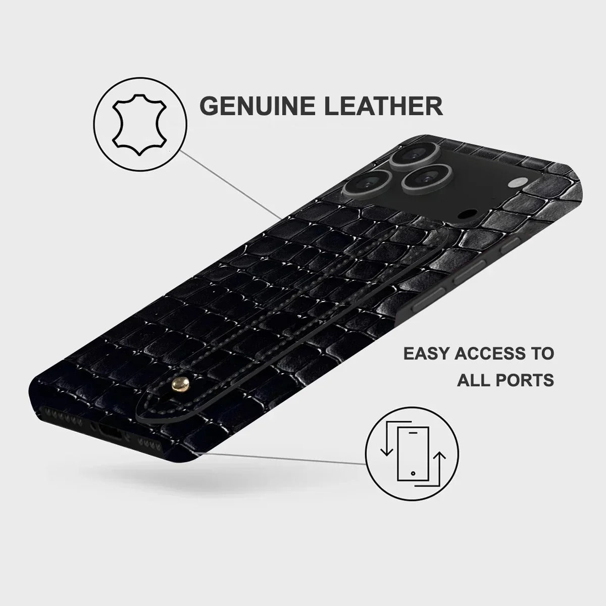 iPhone 18 Pro Max Leather Case — Lusso Handle