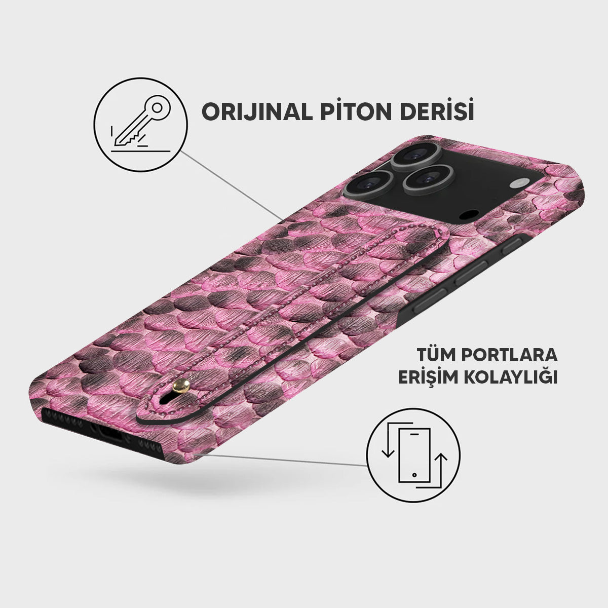 iPhone 18 Pro Max Leather Case — Piton Handle
