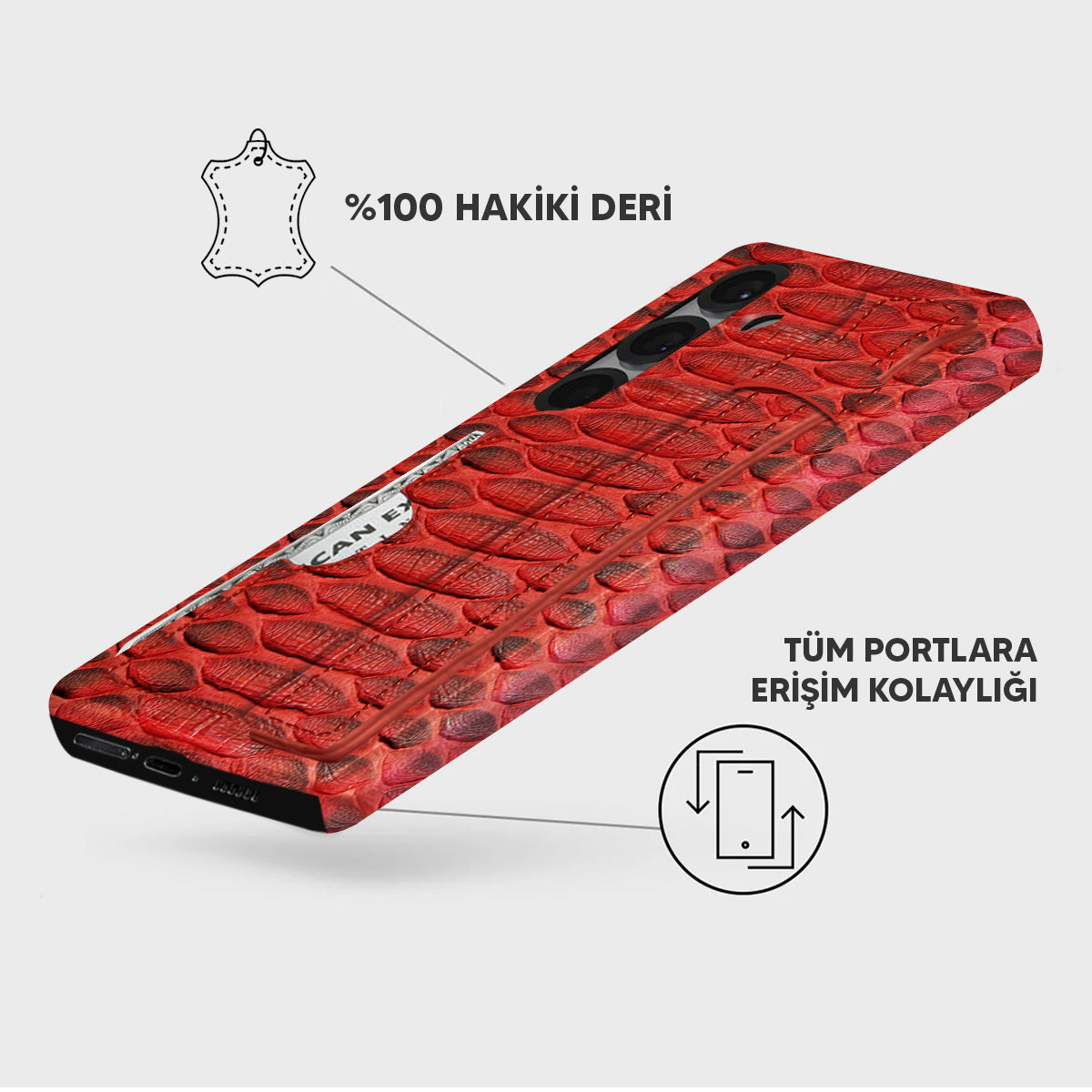 Galaxy S26 Leather Case — Piton Handle Cardholder
