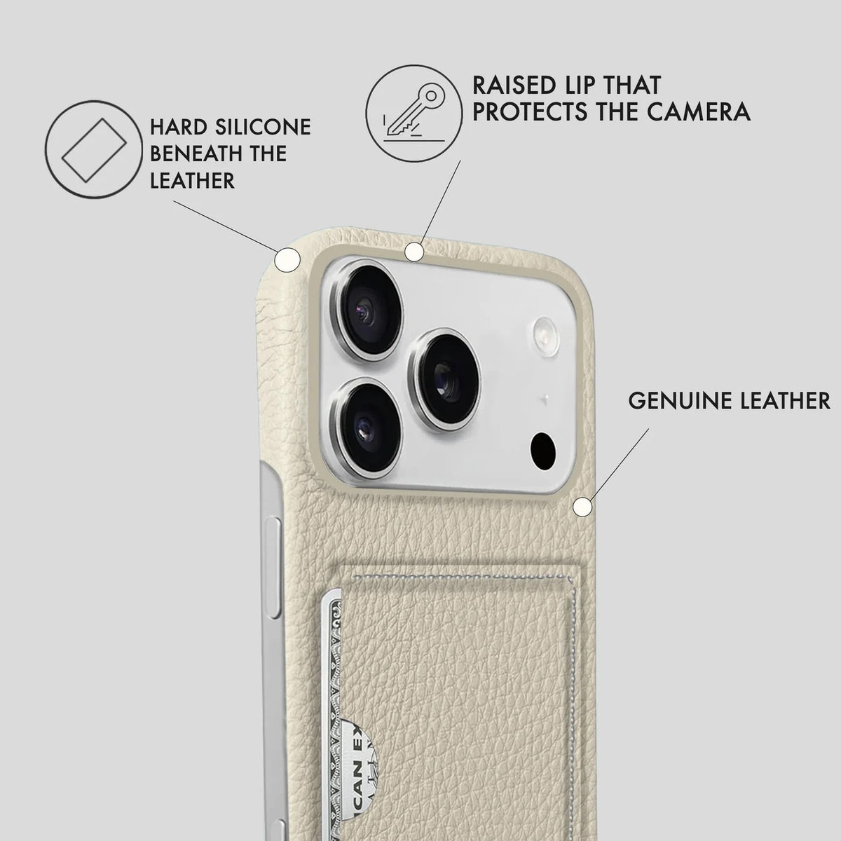 iPhone 18 Pro Max Leather Case — Ashe Cardholder