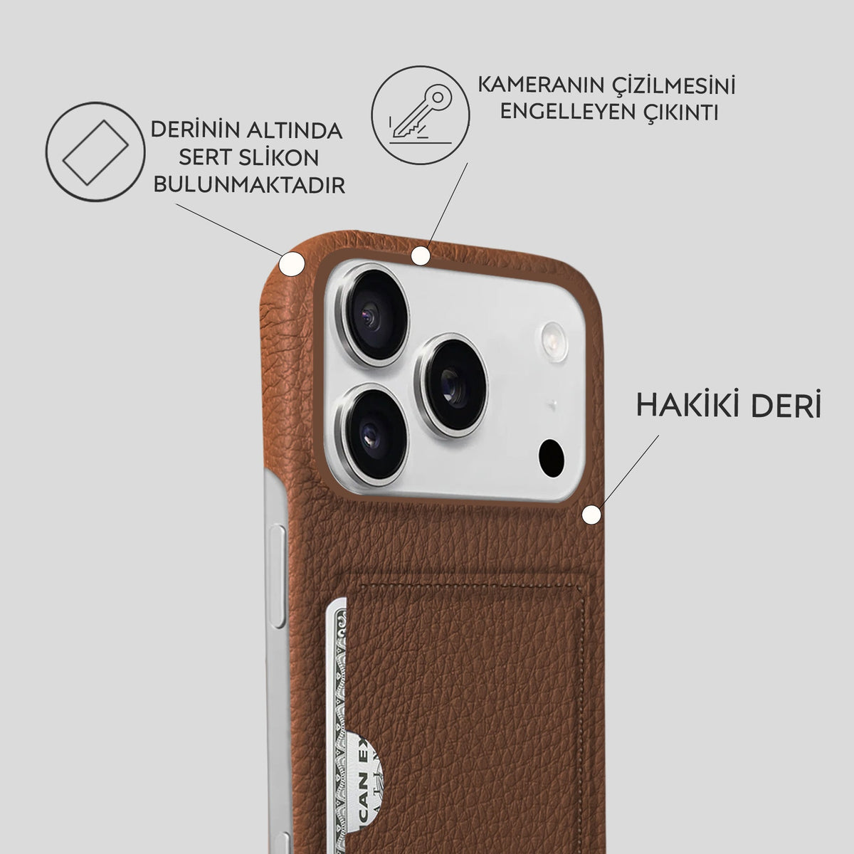 iPhone 18 Pro Max Leather Case — Ashe Cardholder