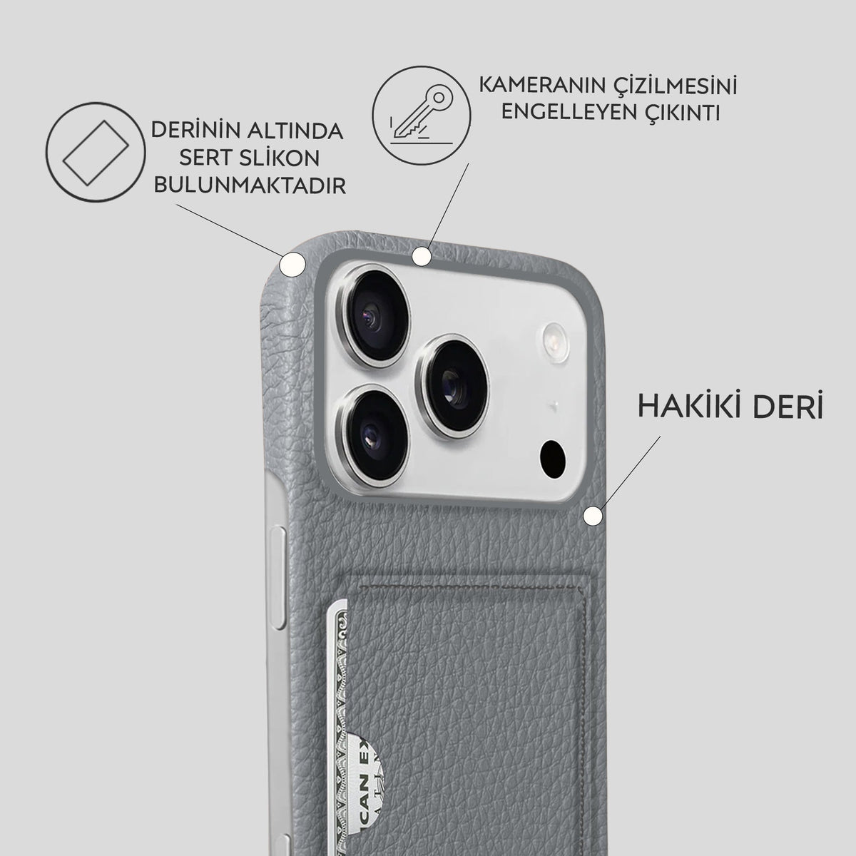 iPhone 18 Pro Leather Case — Ashe Cardholder