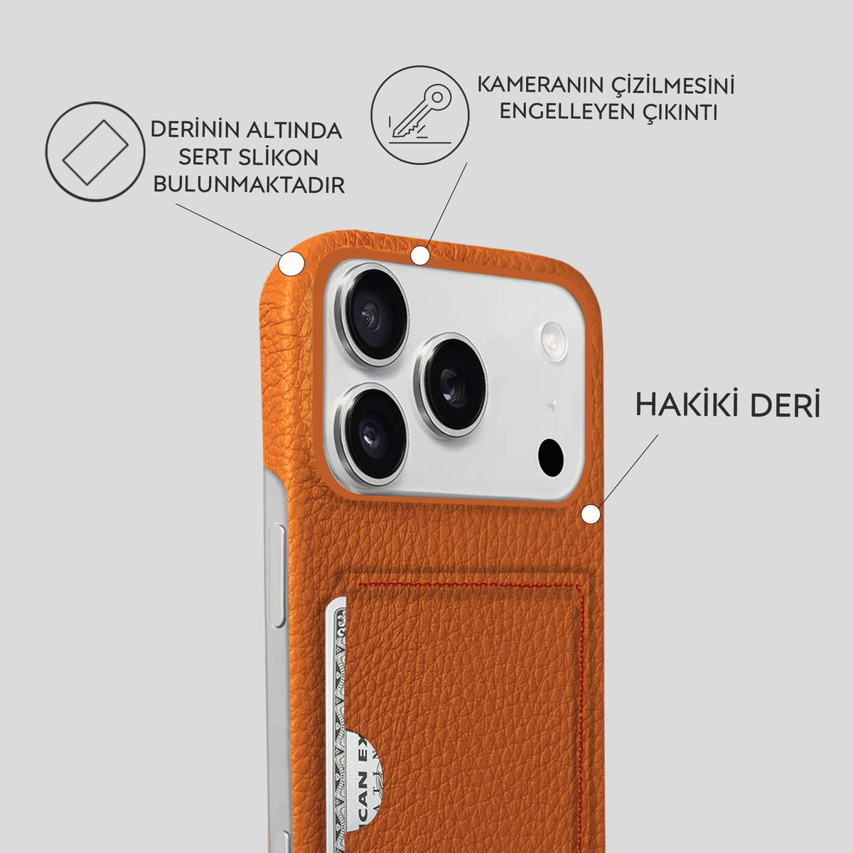 iPhone 18 Pro Leather Case — Ashe Cardholder