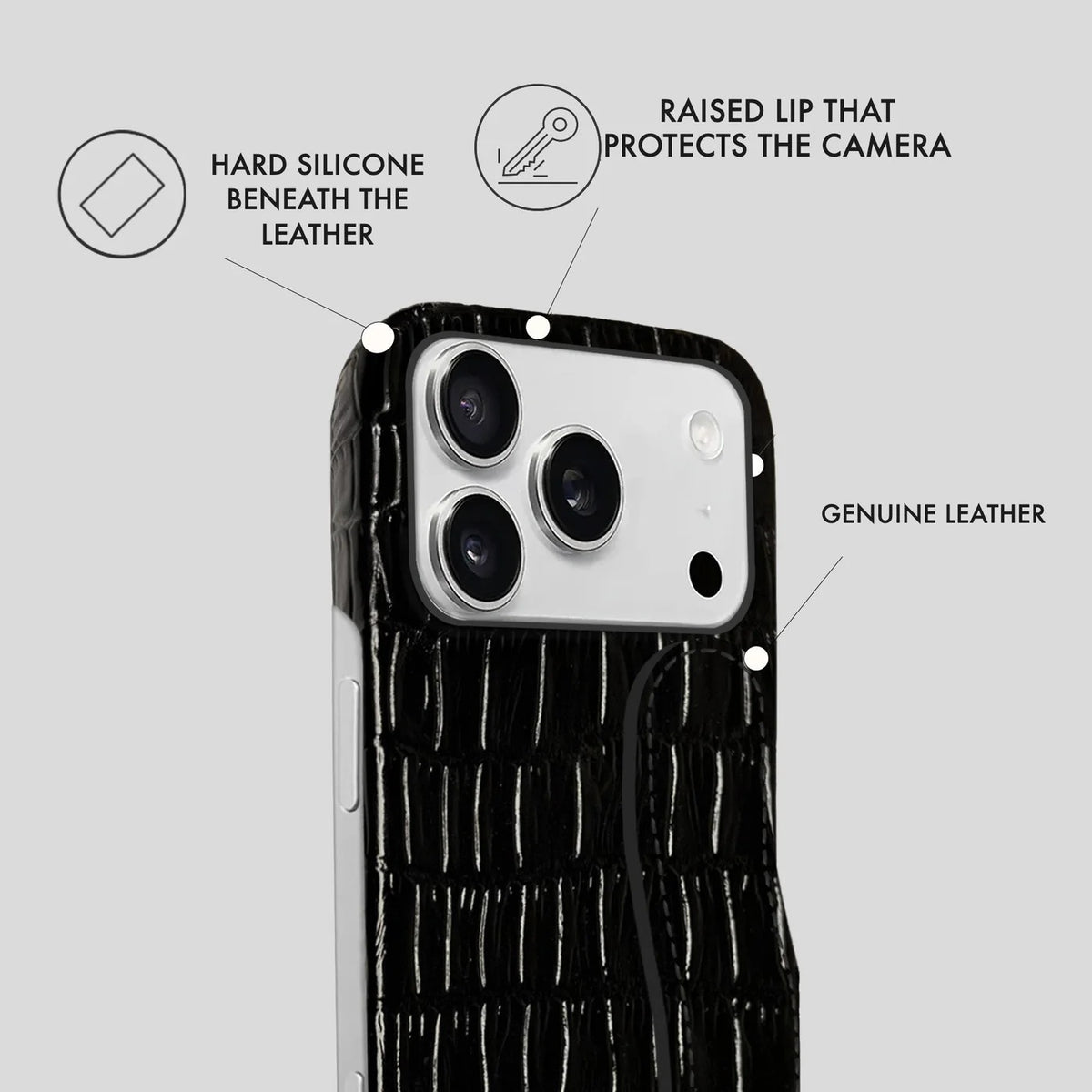 iPhone 18 Pro Max Leather Case — Vega Handle