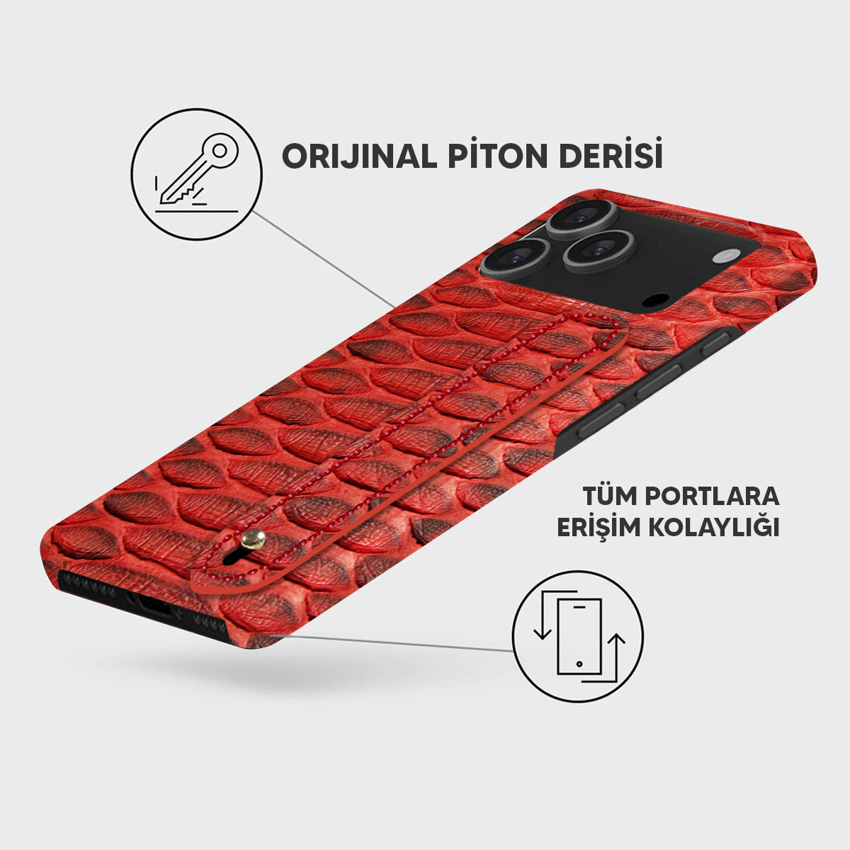 iPhone 18 Pro Max Leather Case — Piton Handle