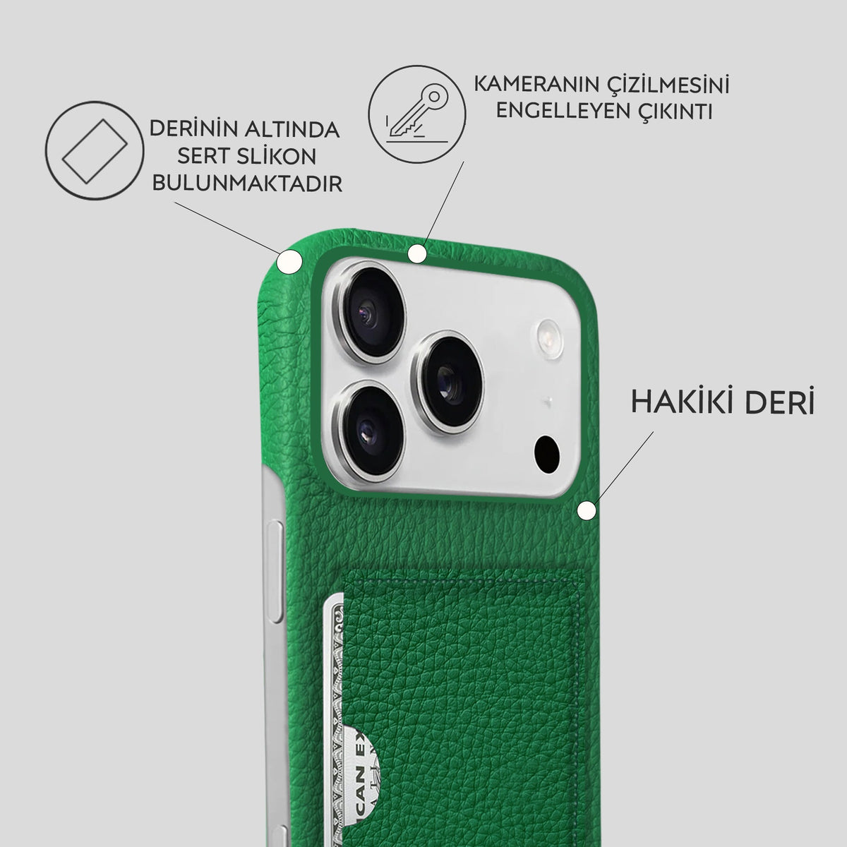 iPhone 18 Pro Leather Case — Ashe Cardholder
