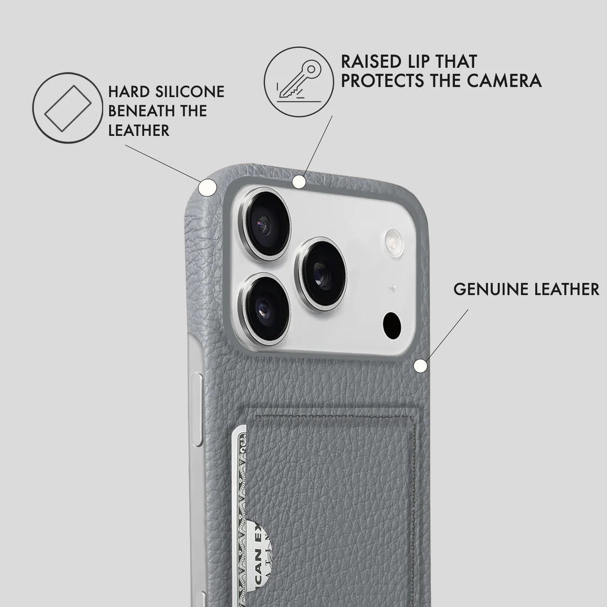 iPhone 18 Pro Max Leather Case — Ashe Cardholder