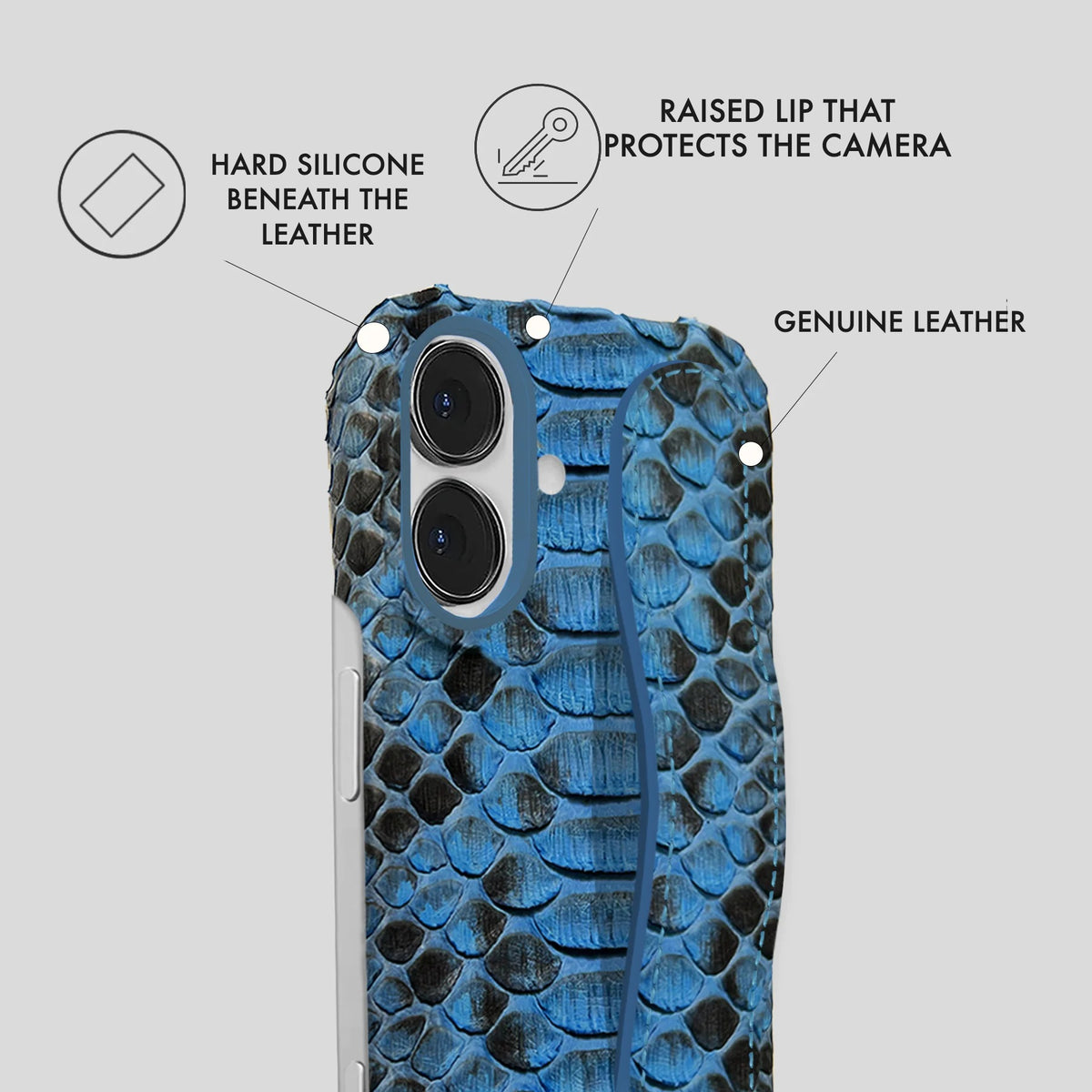iPhone 16 Plus Leather Case — Piton Handle