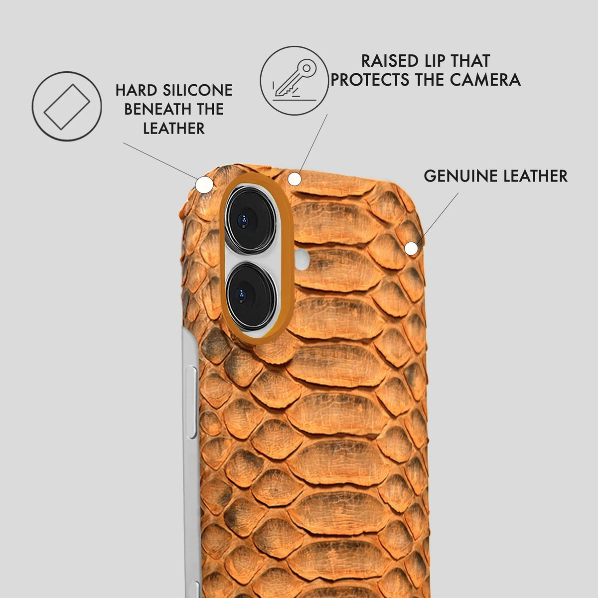 iPhone 16 Leather Case — Piton