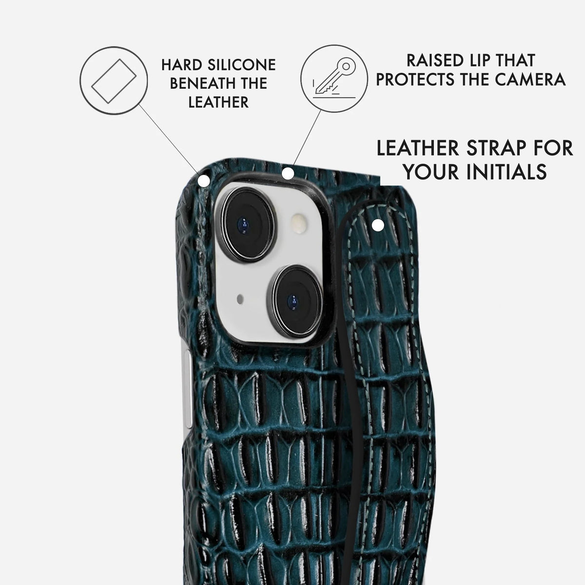 iPhone 15 Plus Leather Case — Titan Handle