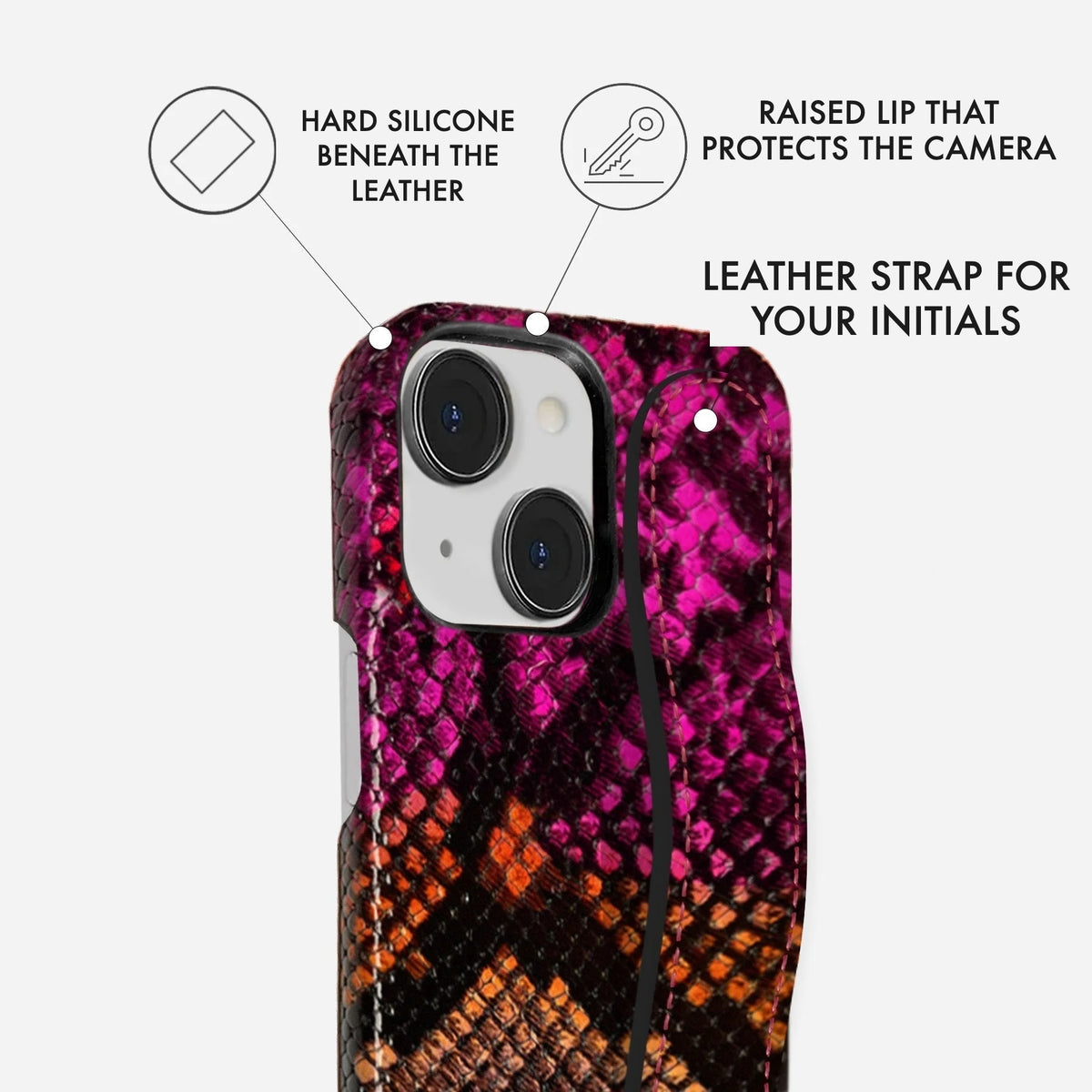 iPhone 15 Plus Leather Case — Elise Handle