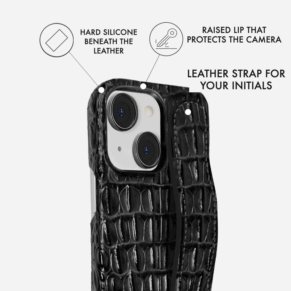 iPhone 14 Leather Case — Titan Handle