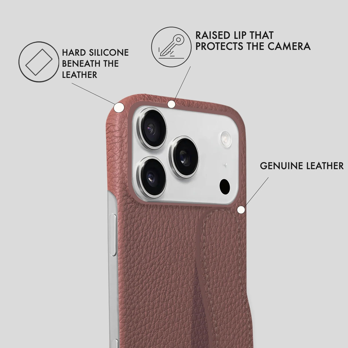 iPhone 17 Pro Leather Case — Ashe Handle