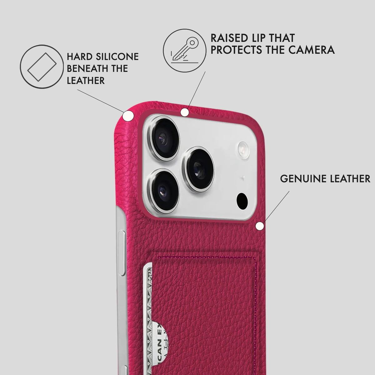 iPhone 17 Pro Leather Case — Ashe Cardholder