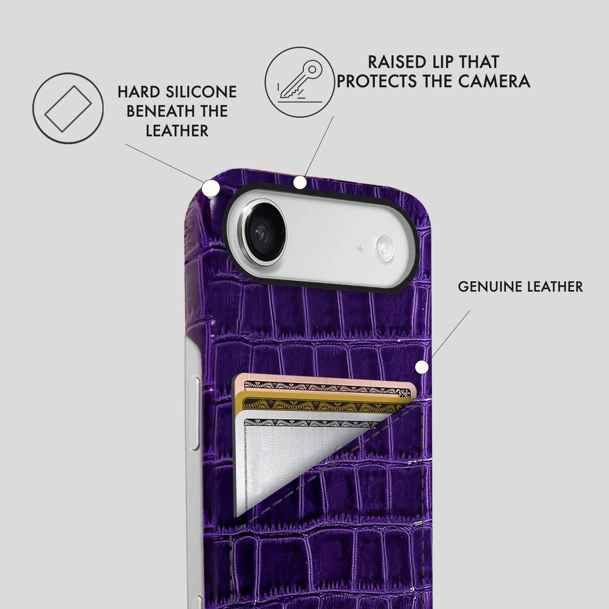 iPhone 17 Air Leather Case — Vega Cardholder