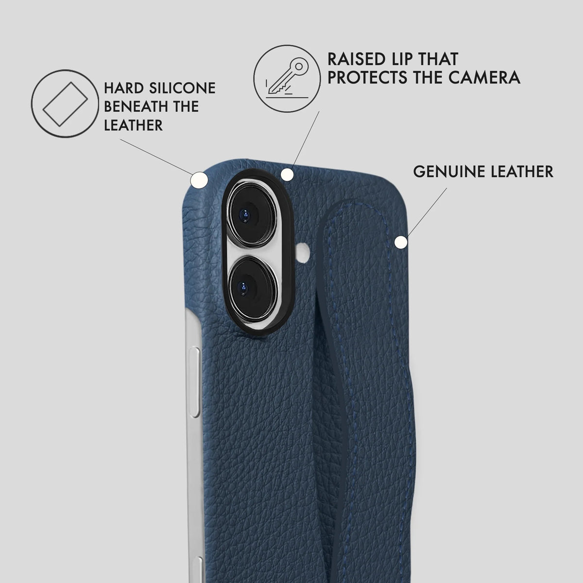 iPhone 16 Plus Leather Case — Ashe Handle