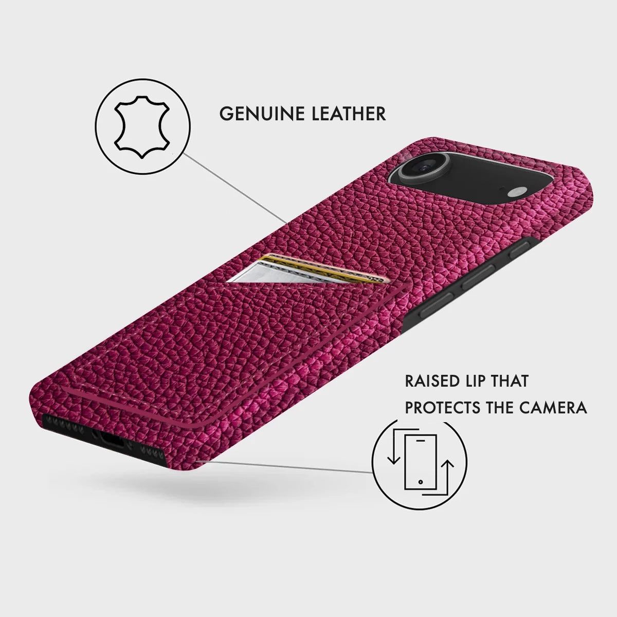 iPhone 17 Air Leather Case — Ashe Handle Cardholder