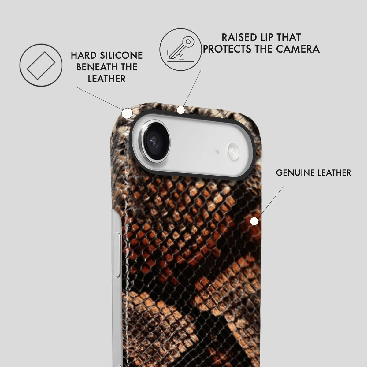 iPhone 17 Air Leather Case — Elise