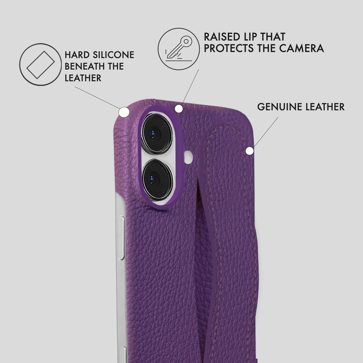 iPhone 16 Plus Leather Case — Ashe Handle