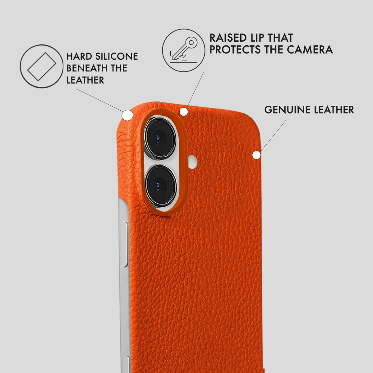 iPhone 17 Leather Case — Ashe