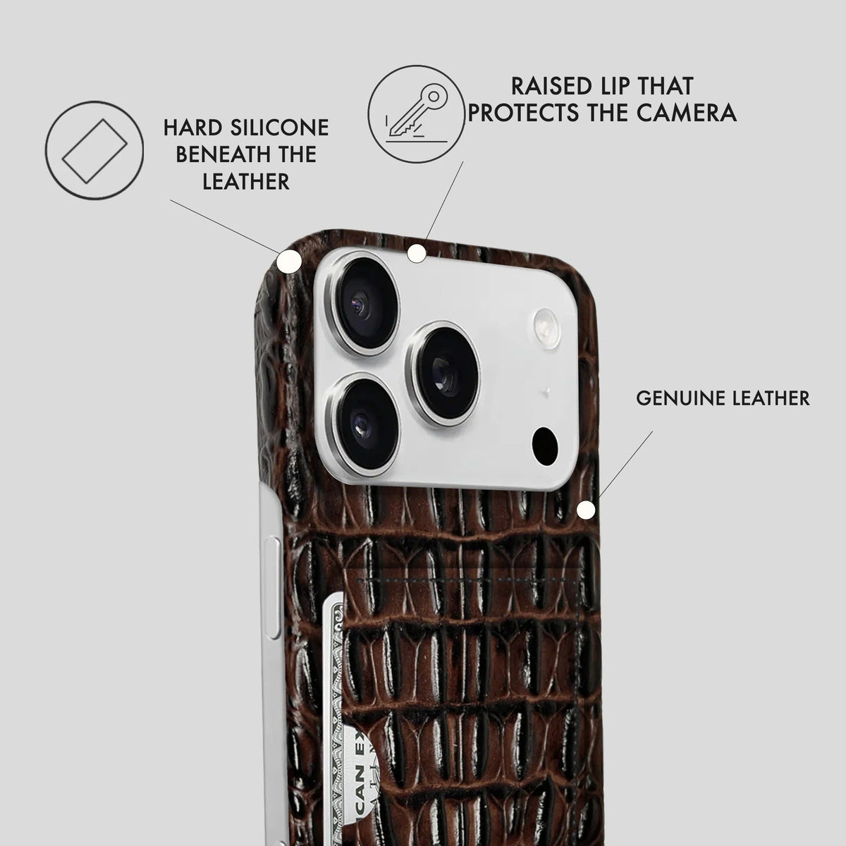 iPhone 18 Pro Max Leather Case — Titan Cardholder