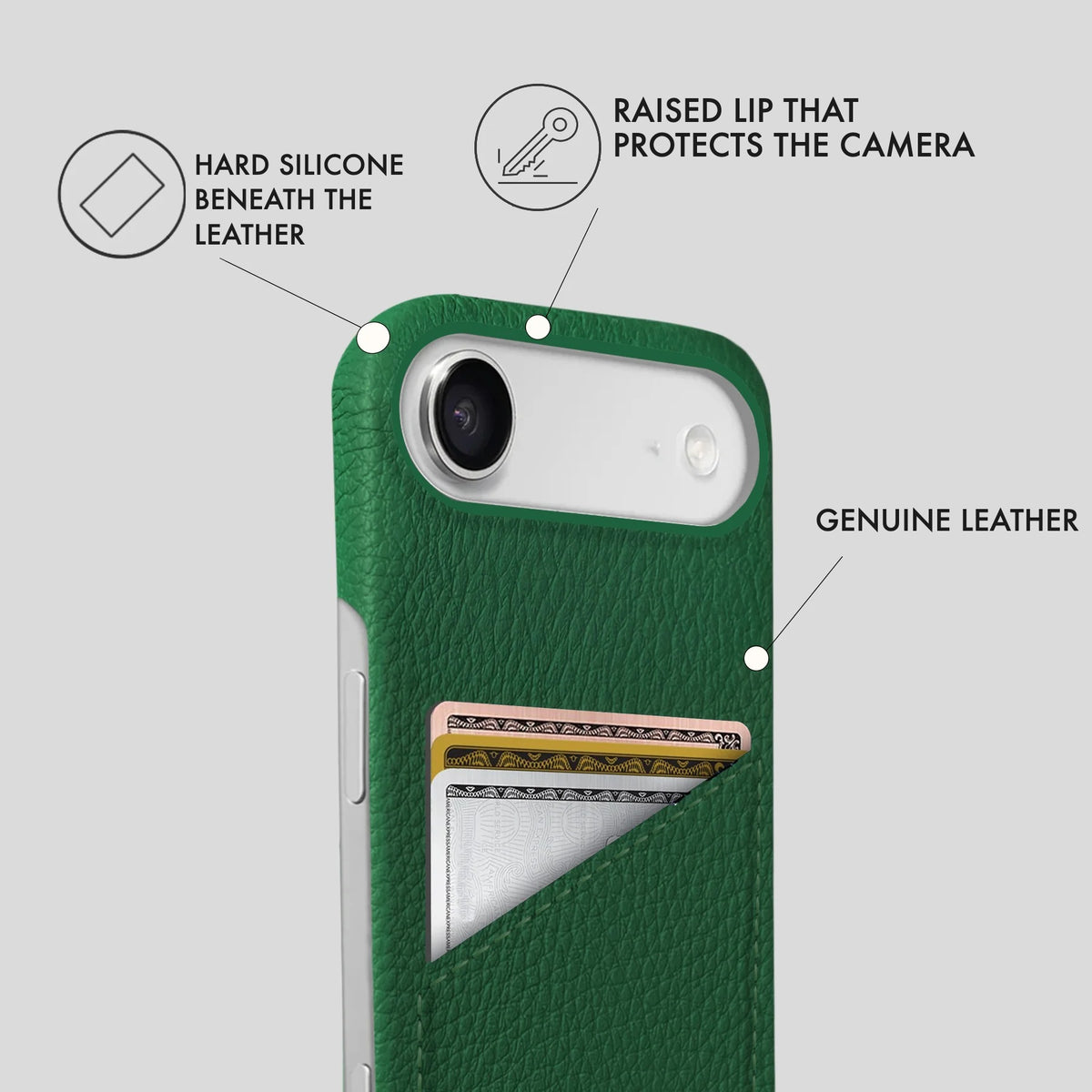 iPhone 17 Air Leather Case — Ashe Cardholder