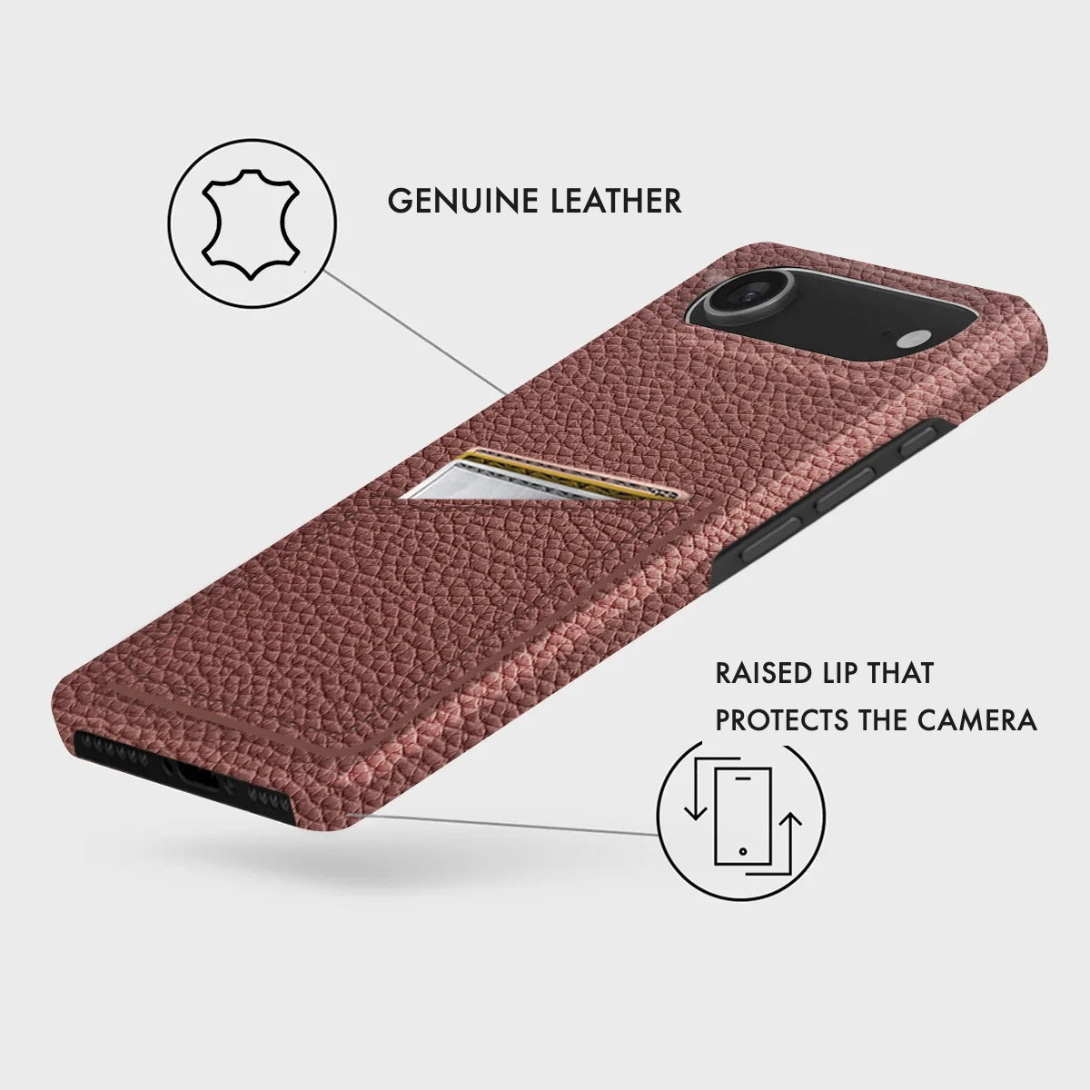 iPhone 17 Air Leather Case — Ashe Handle Cardholder