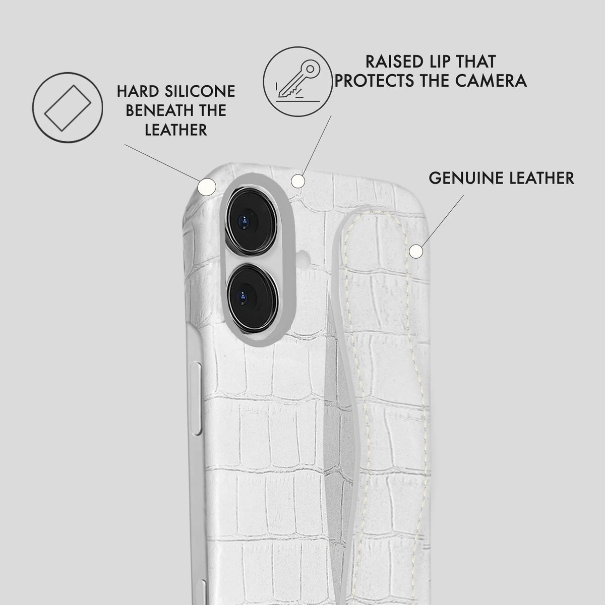 iPhone 16 Plus Leather Case — Vega Handle