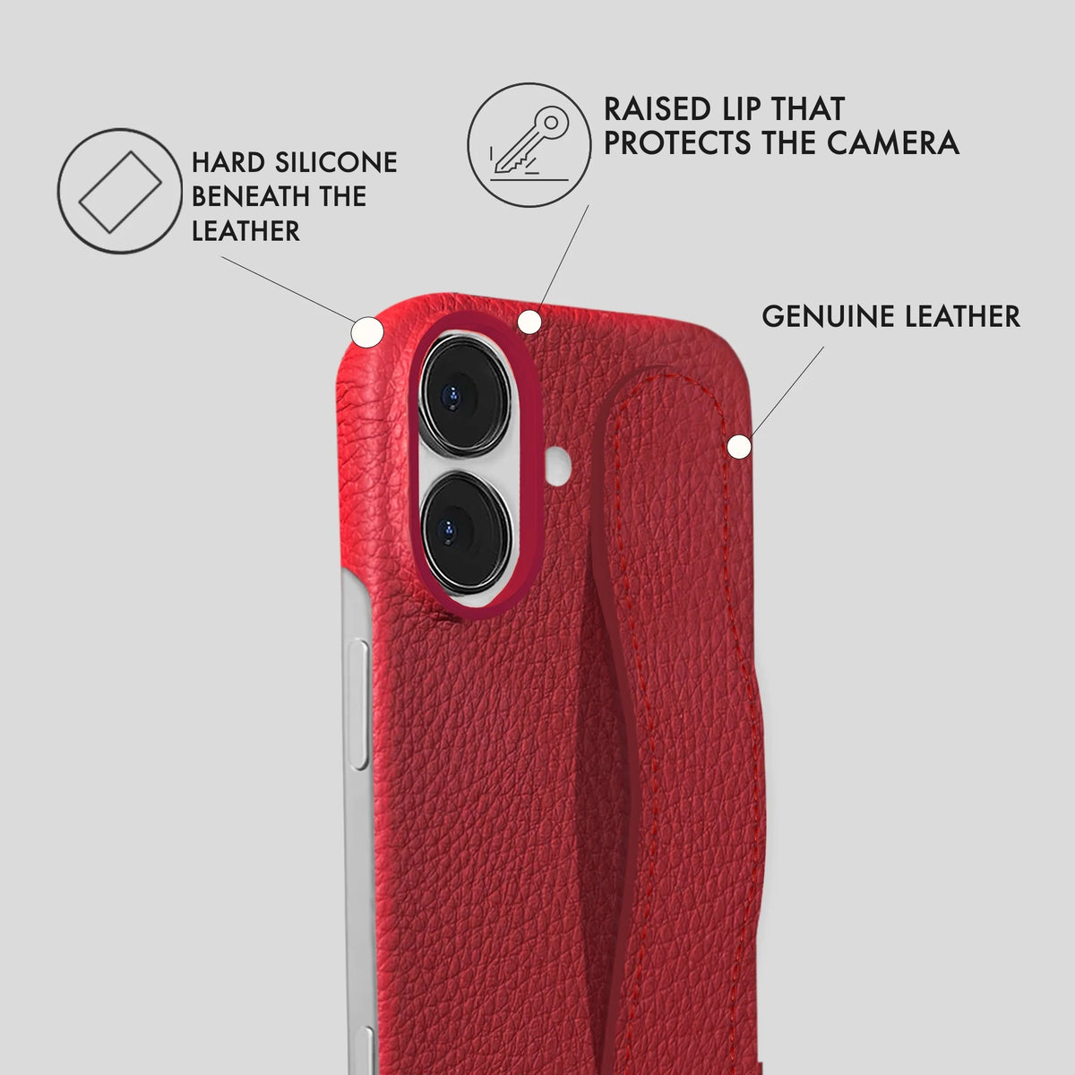 iPhone 16 Plus Leather Case — Ashe Handle