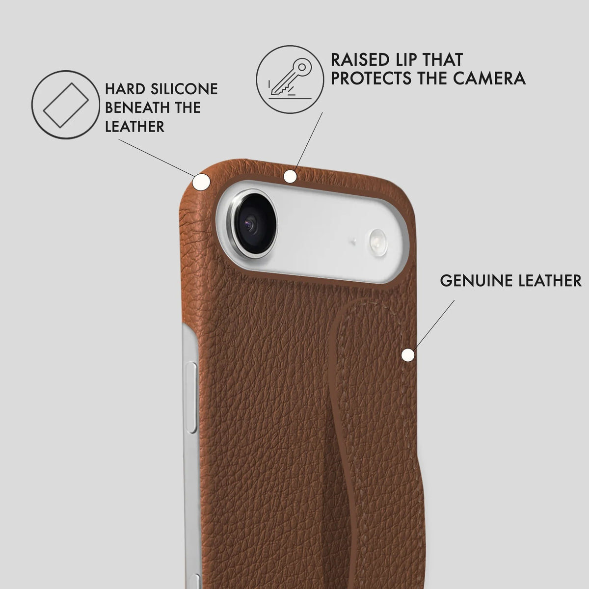 iPhone 17 Air Leather Case — Ashe Handle