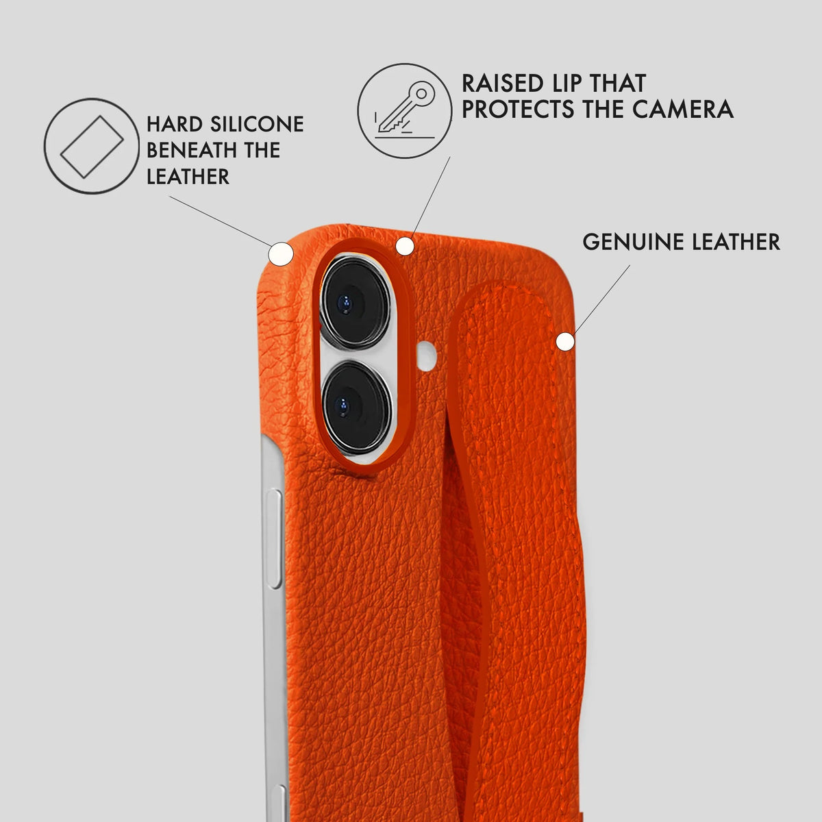 iPhone 16 Plus Leather Case — Ashe Handle