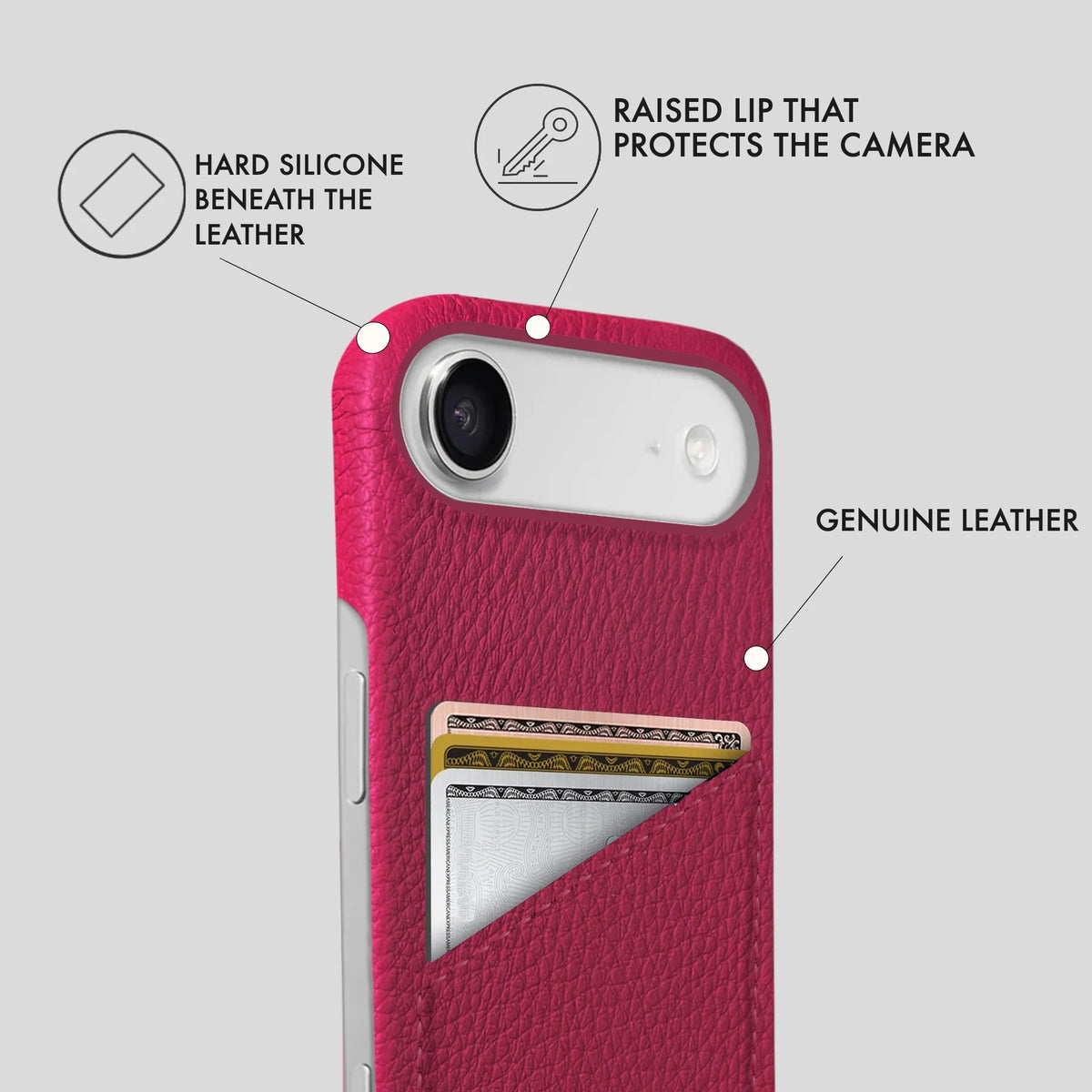 iPhone 17 Air Leather Case — Ashe Cardholder