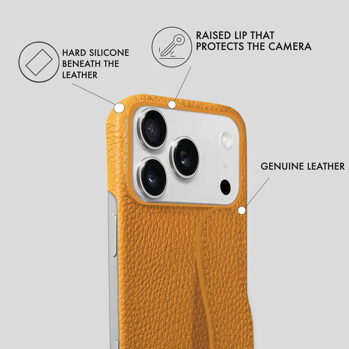 iPhone 17 Pro Leather Case — Ashe Handle