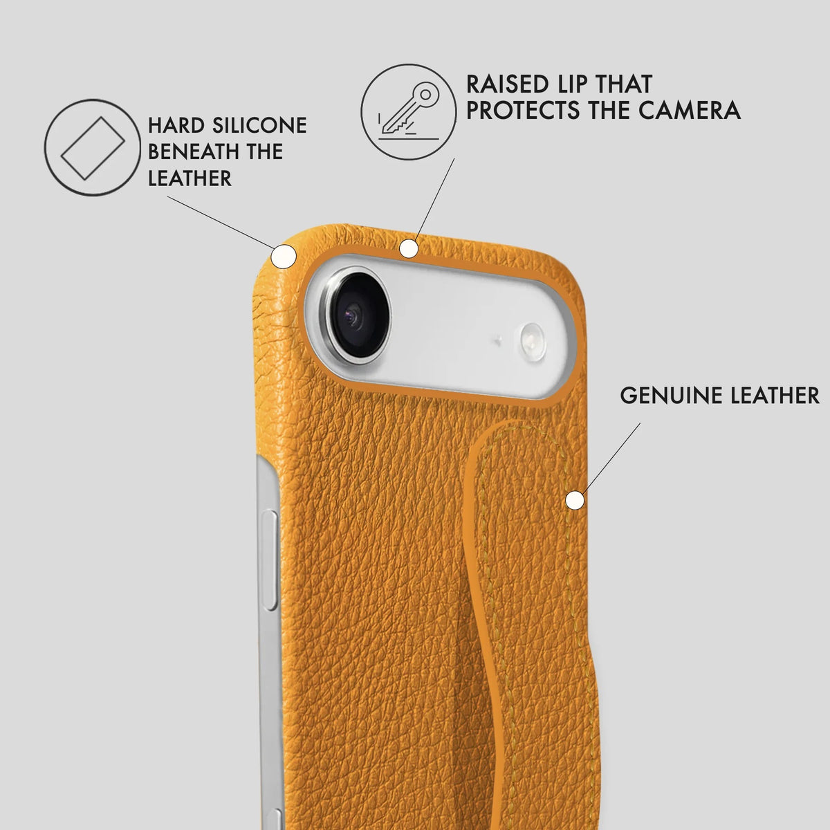 iPhone 17 Air Leather Case — Ashe Handle