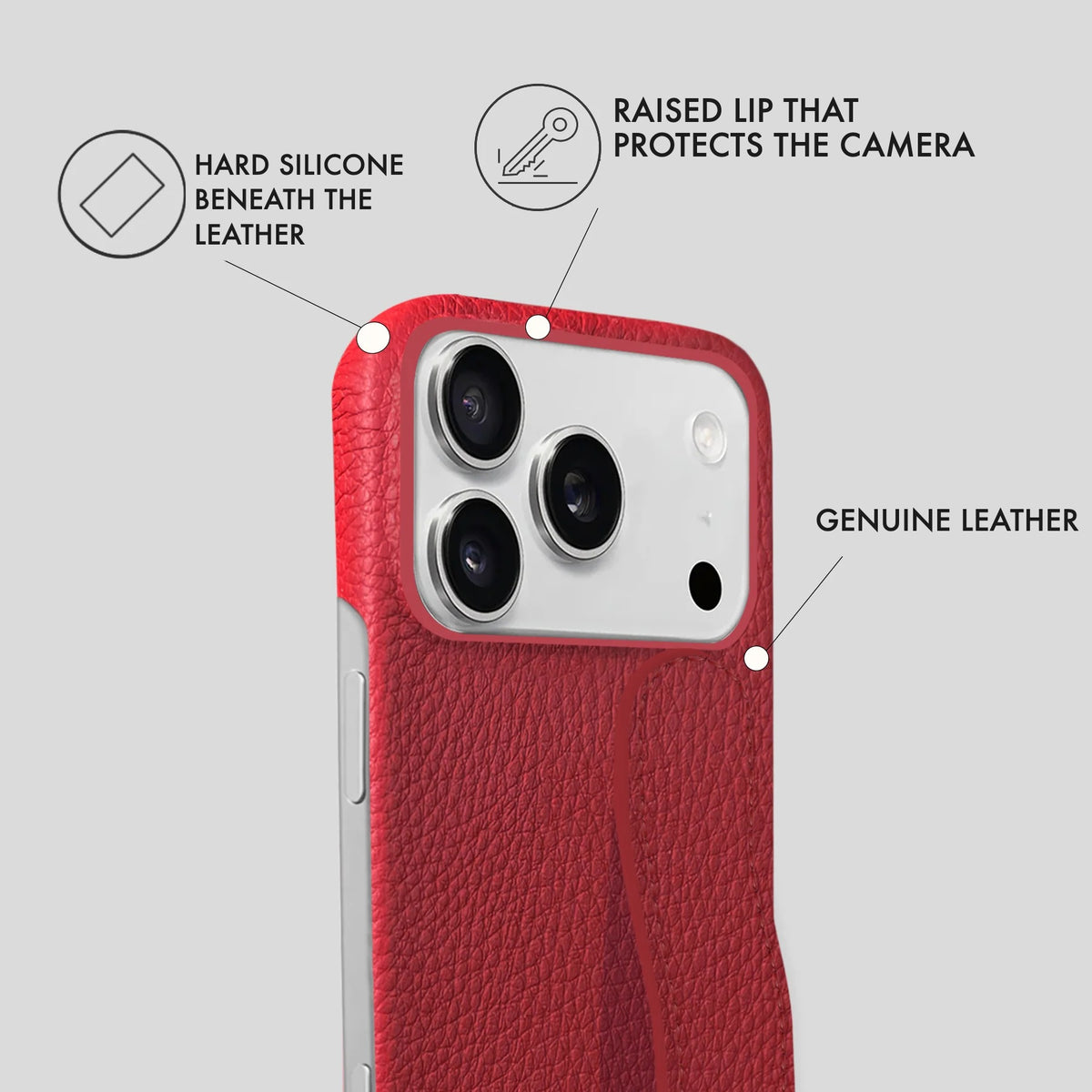 iPhone 17 Pro Leather Case — Ashe Handle