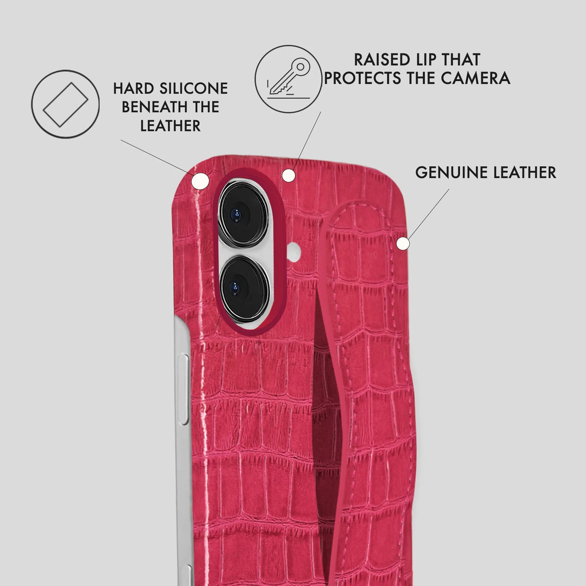 iPhone 16 Plus Leather Case — Vega Handle