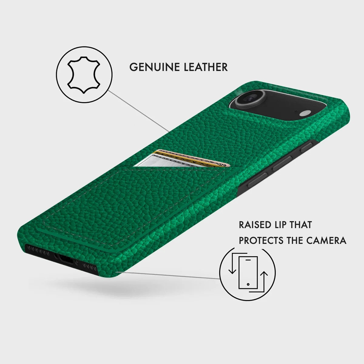 iPhone 17 Air Leather Case — Ashe Handle Cardholder