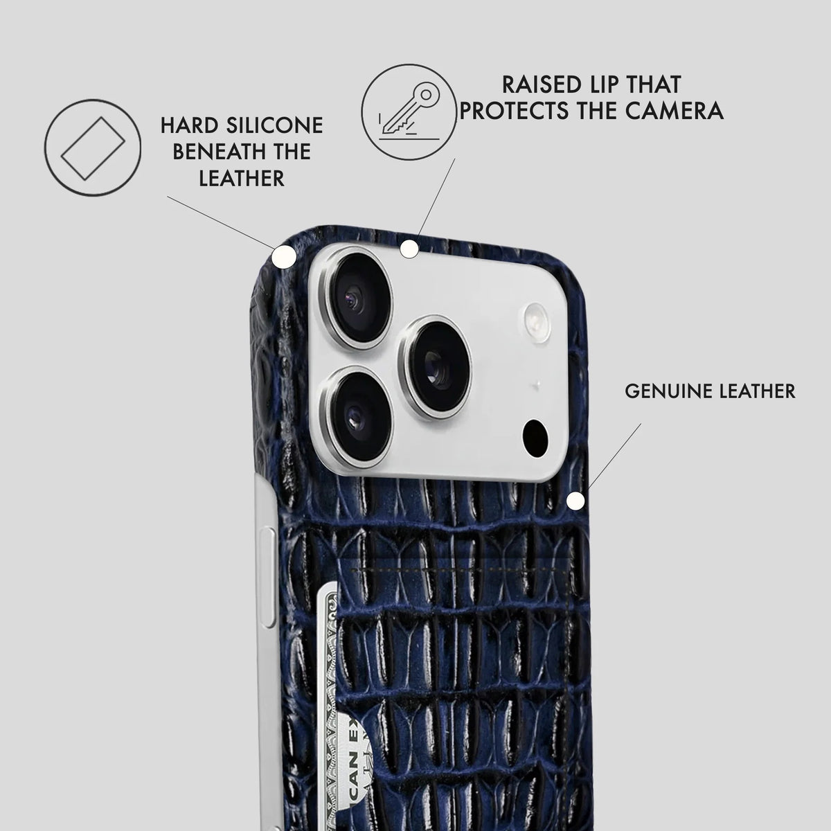 iPhone 17 Pro Max Leather Case — Titan Cardholder