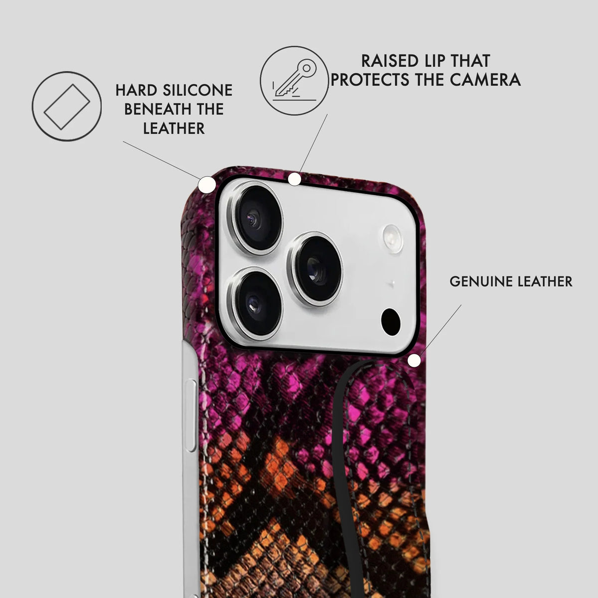 iPhone 17 Pro Leather Case — Elise Handle