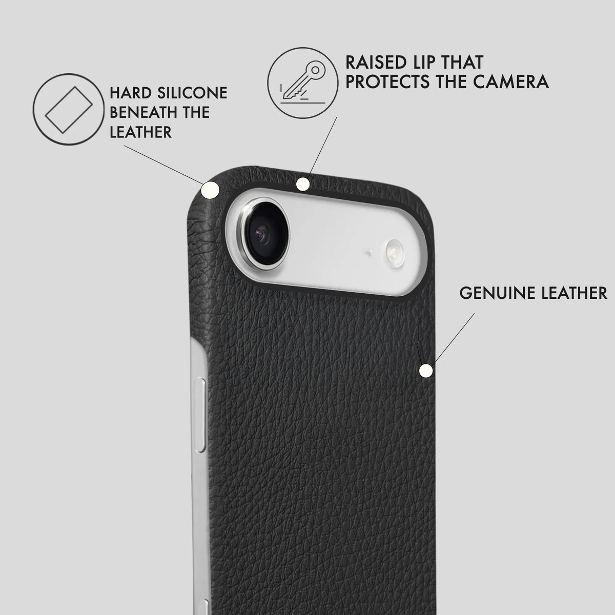 iPhone 17 Air Leather Case — Ashe