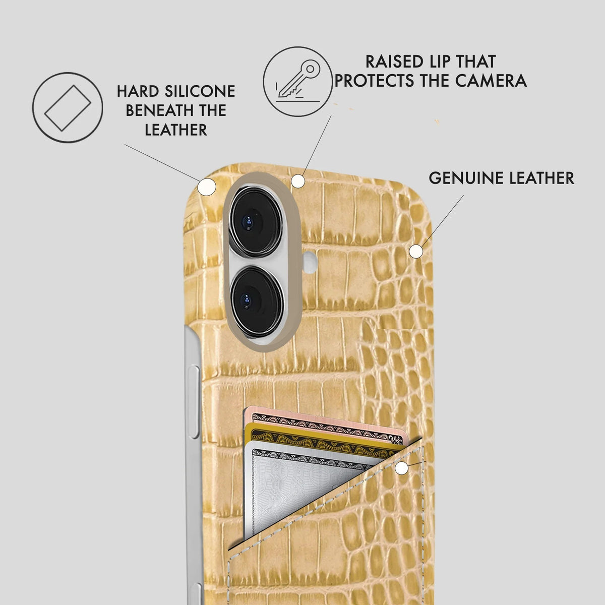 iPhone 16 Leather Case — Neo Cardholder