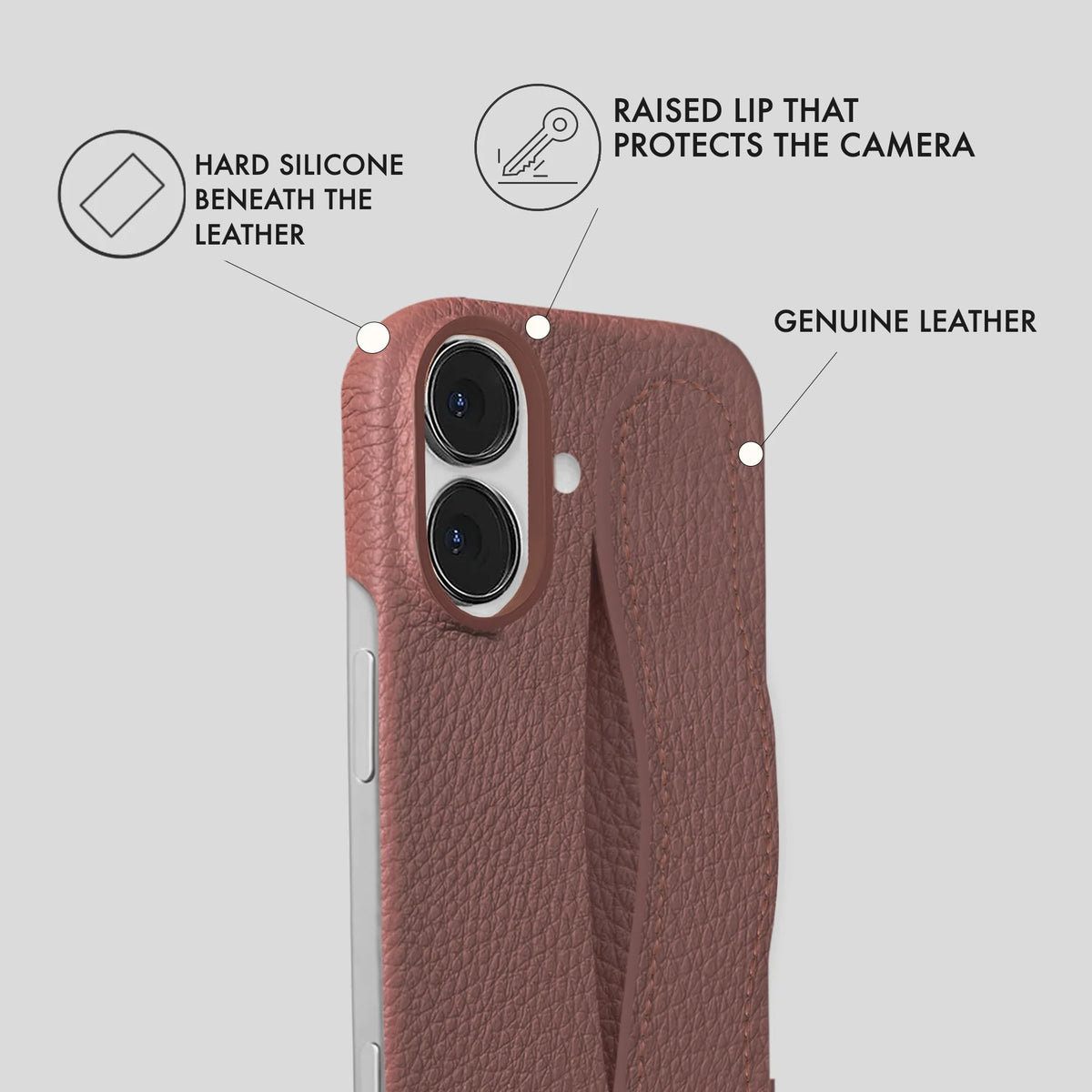 iPhone 16 Plus Leather Case — Ashe Handle