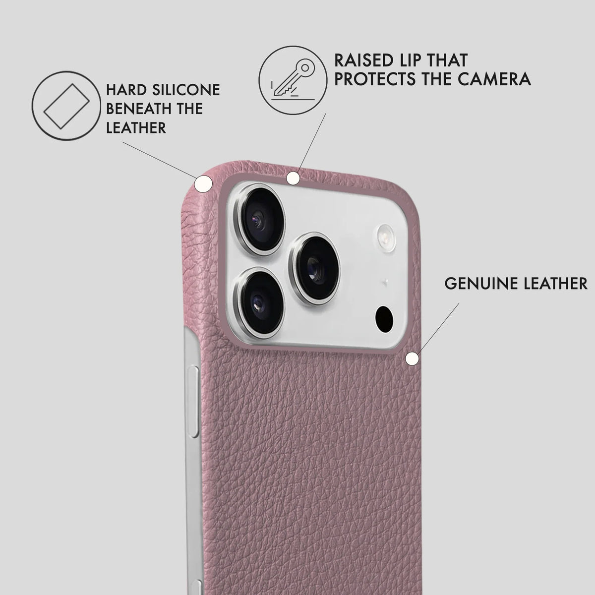 iPhone 17 Pro Max Leather Case — Ashe