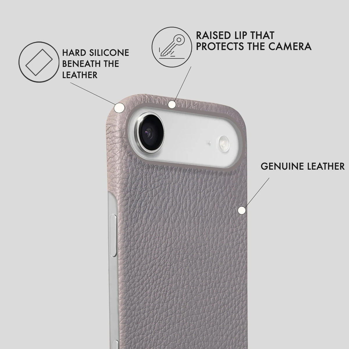 iPhone 17 Air Leather Case — Ashe