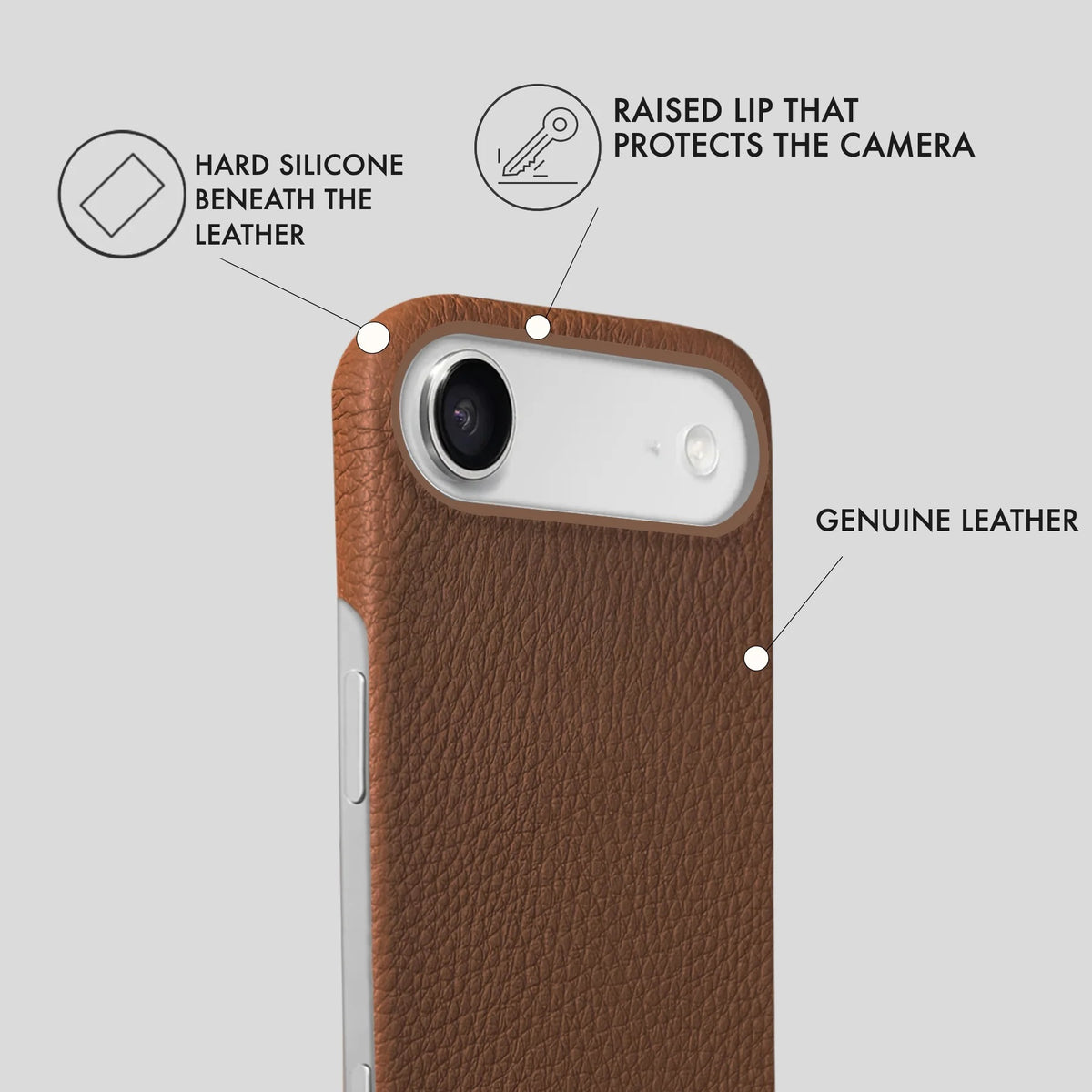 iPhone 17 Air Leather Case — Ashe