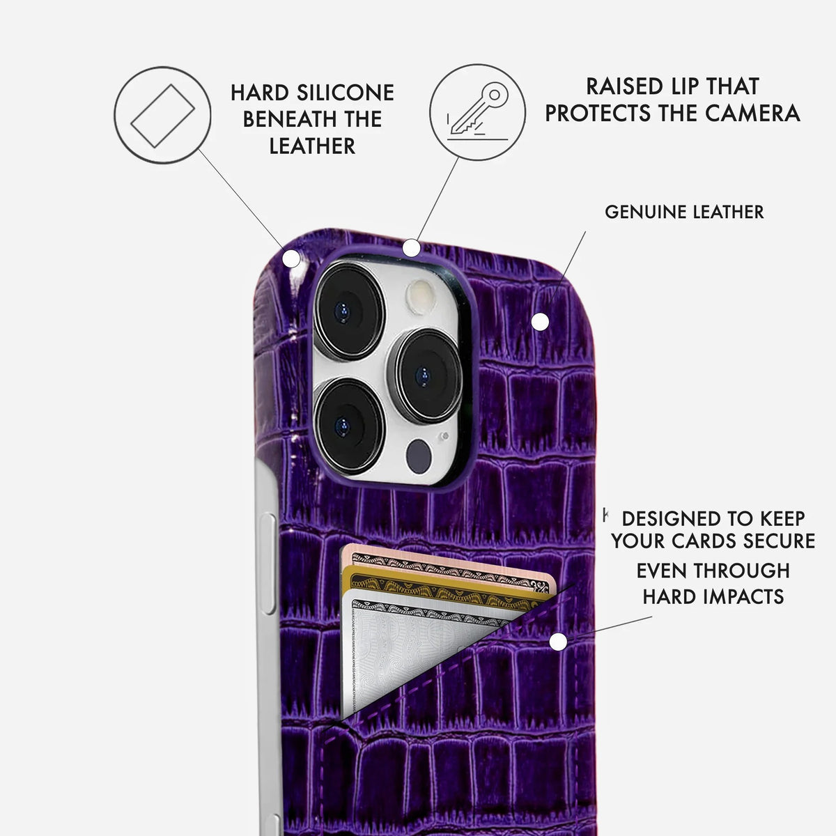 iPhone 16 Pro Max Leather Case — Vega Cardholder