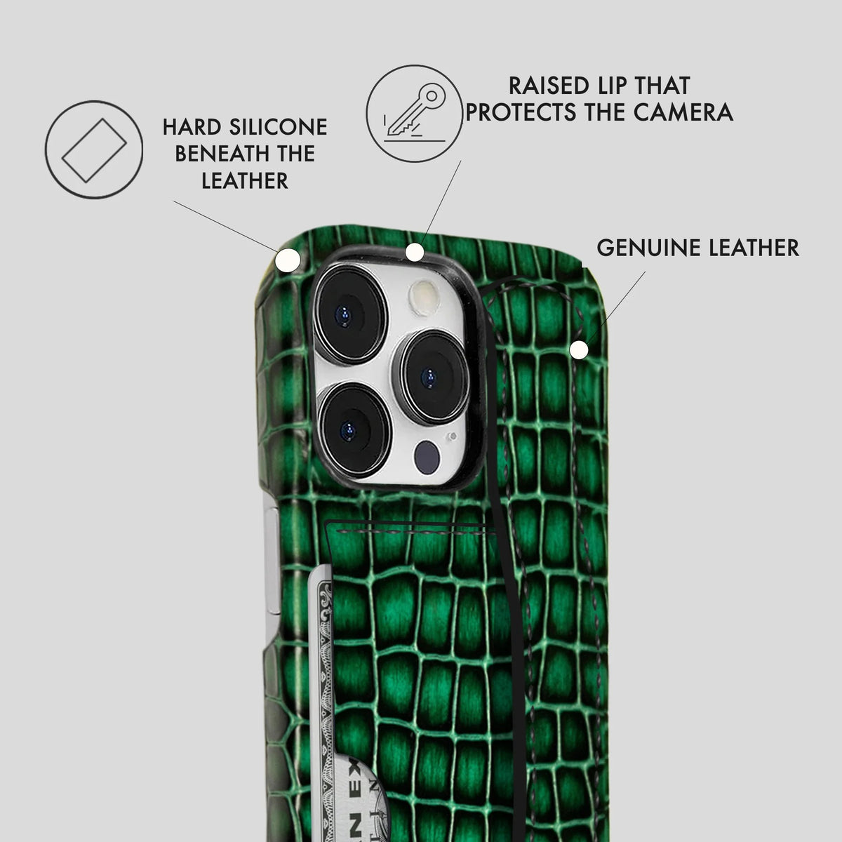 iPhone 13 Pro Leather Case — Lusso Handle Cardholder